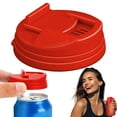 thumbnail image 1 of Soda Can Covers, 2025 Upgraded Soda Cans Lids, Reusable Plastic Car Covers for Sodas Cola Can Lid Covers Round Protector, Cans Cover For Standard Size Sod, Beer, Energy Drink,Red, 1 of 8