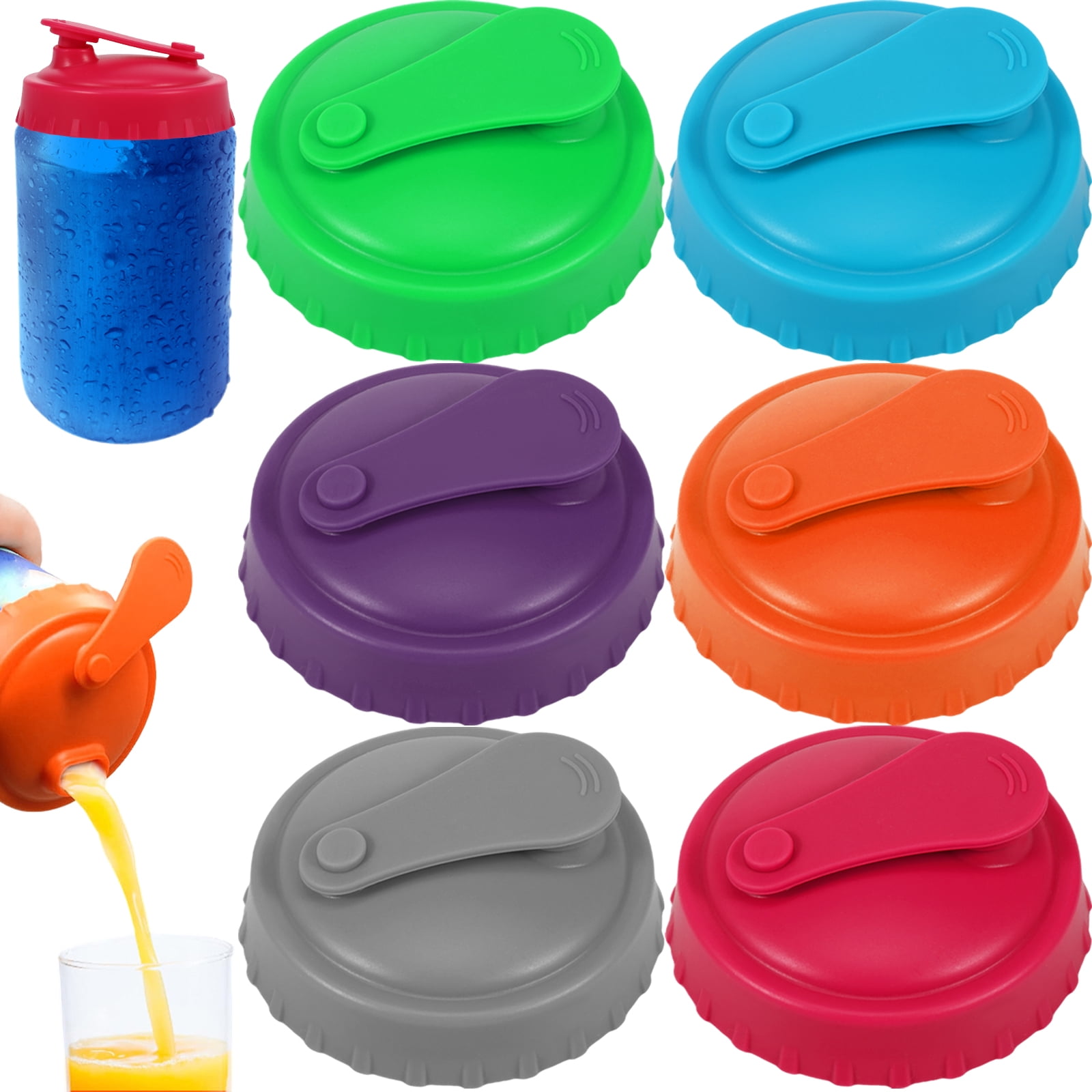 Soda Can Covers Lids，Soda Can Lids to Keep Carbonation，Reusable Canning