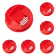 thumbnail image 1 of Soda Can Covers Reusable, Plastic Pop Can Lids, 8 Pack Red 2.3 Inch Snap On Beverage Can Protectors, 1 of 2