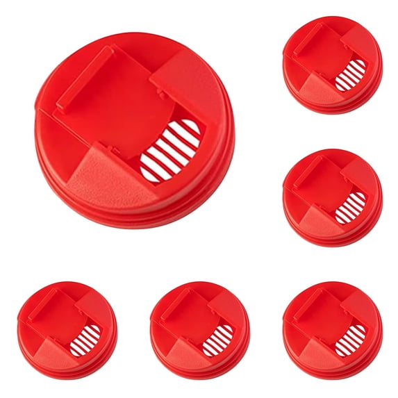 Soda Can Covers Reusable, Plastic Pop Can Lids, 8 Pack Red 2.3 Inch Snap On Beverage Can Protectors