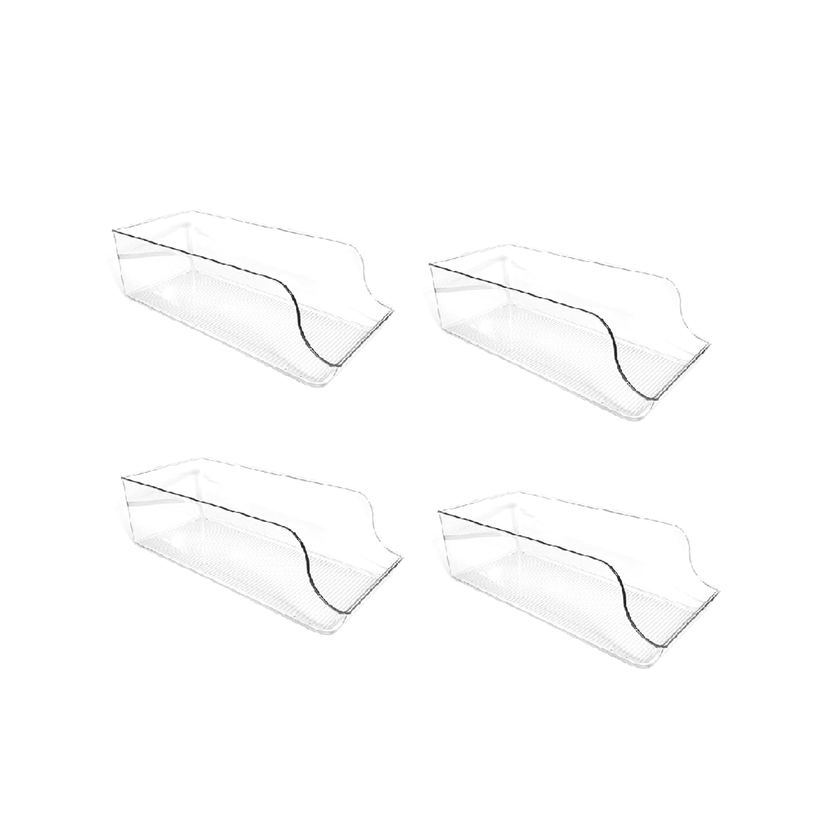 Soda Can Dispenser 4PCS Clear Can Organizer for Pantry, Refrigerator