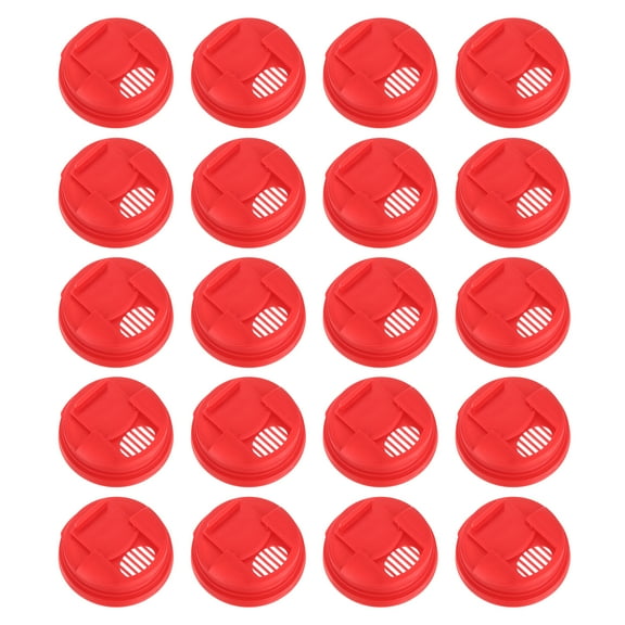 Soda Can Lids,20pcs - Plastic Can Covers, Can Toppers Fit Standard Size for Soda Beverage Beer (Red)