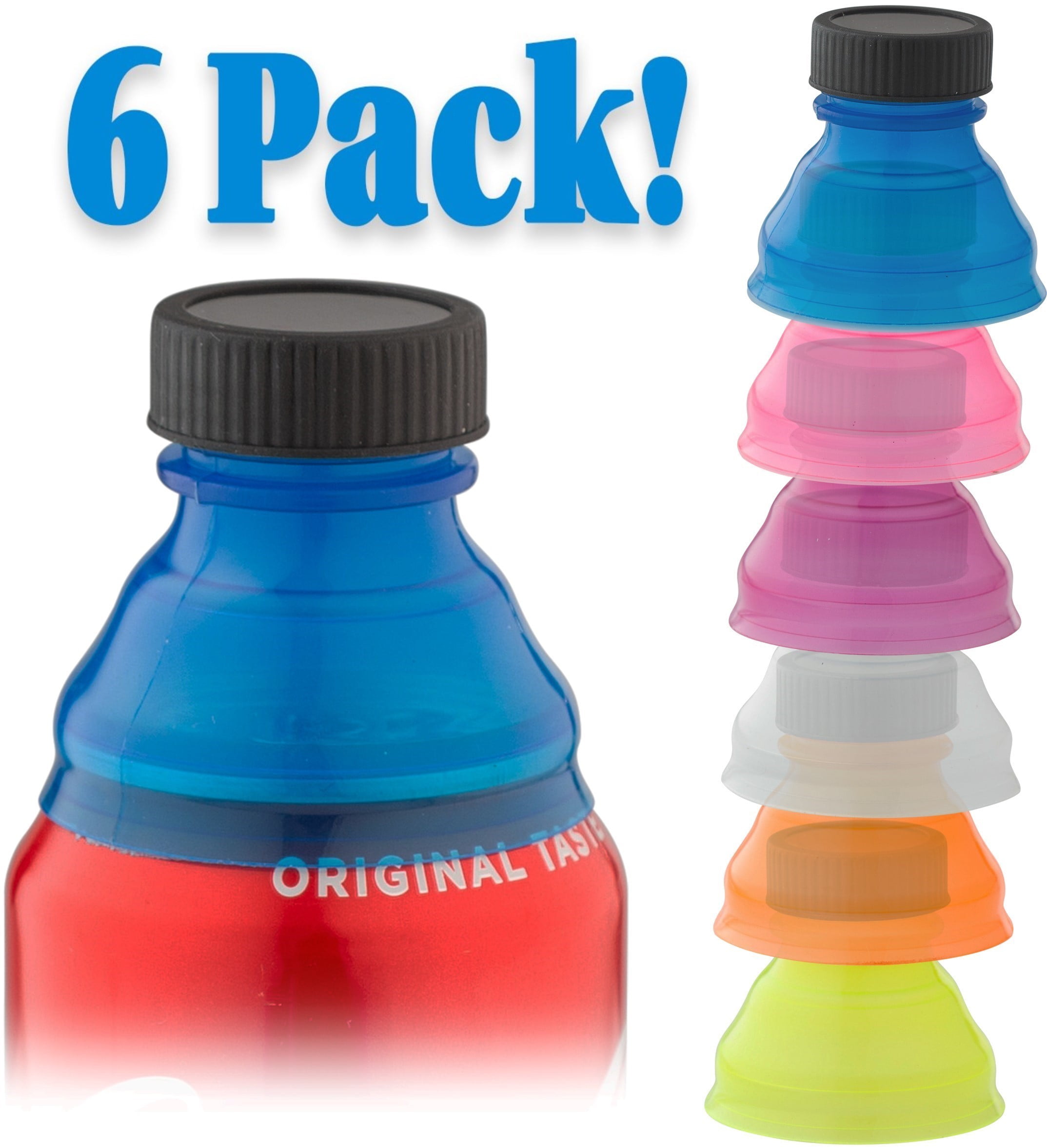 Soda or Beverage Can Lid, Cover or Protector, Fits Standard Soda/Beverage  cans (2 Pack, Orange & Blue)