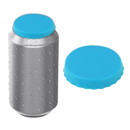 Soda Can Lids,Can Covers for Soda,Can Covers,Bpa Free Silicone Can Cover,Reusable Soda Can Cover Stopper Protector,for Soda,Beer,Beverage,Juice,Coke,Fits Standard Cans,Blue