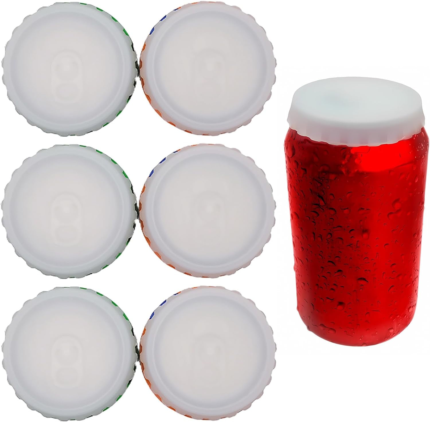 Soda Can Lids Transparent, 6 Pack Can Covers for Soda, BPAFree