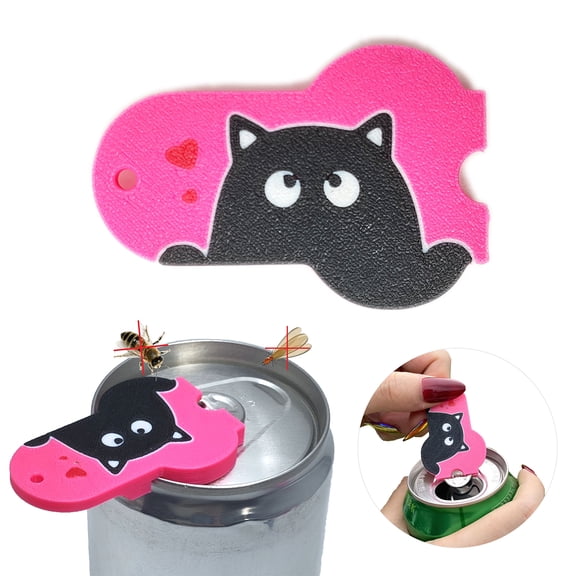 Soda Can Opener Can Cover for Soda Easy Tab Opener and Drink Protector Cute Beverage Barricade for Coke Shields from Bugs,Bees,Flies,Dust at Party,BBQ, Beach