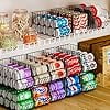 Soda Can Organizer 4 Tier, Stackable Can Organizer For Pantry, Soup Soda Can Dispenser For Pantry (L 15.35in X W 5.78in X H 25.59in)