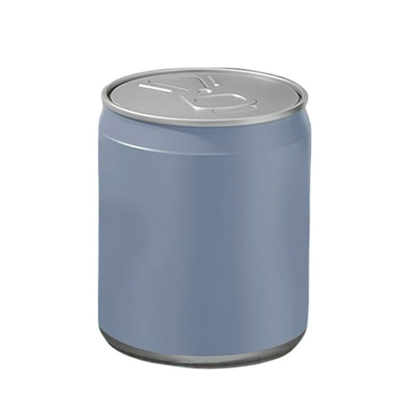 Soda Can Shaped Bin - Creative Mini Waste Basket with Lid for Bathroom Vanity, Office Desk & Car - Space-Saving 0.47 Gallon Can