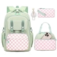 thumbnail image 1 of Soda Candy 3 Pcs Girls Backpack Set with Lunch Bag Pencil Case Elementary Middle School Backpacks for Kids Cute Kawaii Large Capacity Bookbag with Reflective Strip, Green, 1 of 9