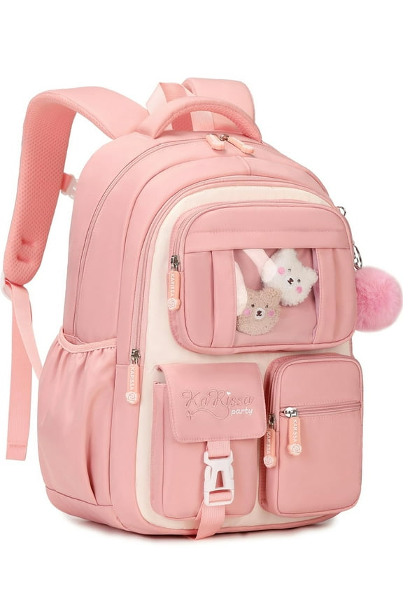 Backpack School Bookbags for Middle School Students Book Bag School Kawaii Ita Backpacks, Pink