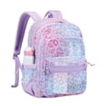 thumbnail image 1 of Soda Candy Mesh Backpack Heavy Duty See Through School Backpacks Transparent Bookbag Semi-Transparent Net Book Bags for Swimming, Beach, Sports, Work, Travel, Purple Leopard, 1 of 7