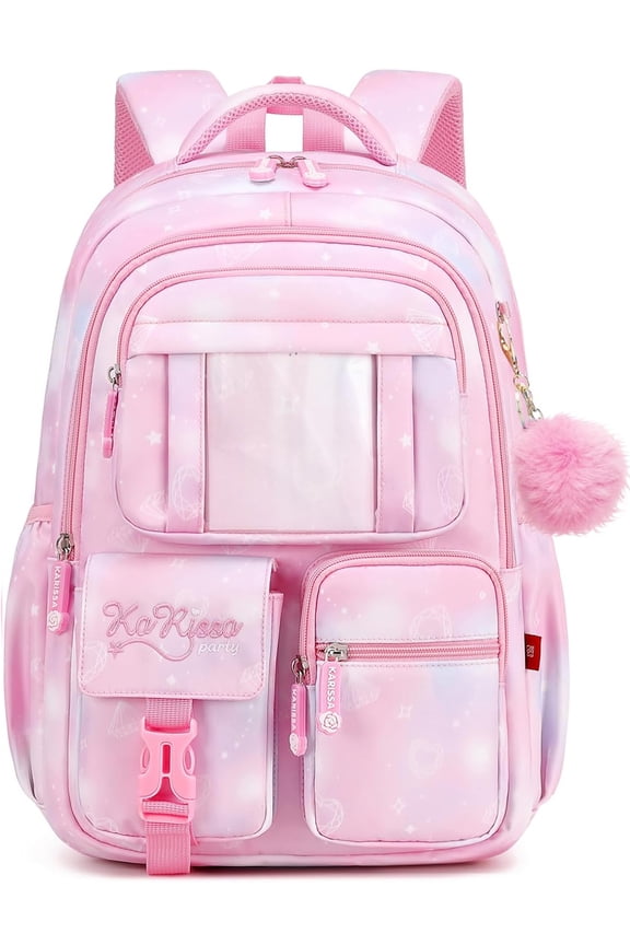 Backpacks for Girls Kawaii Ita Kids Backpack Water Resistant Lightweigt Students Bookbag for Elementary Primary Middle School, Pink