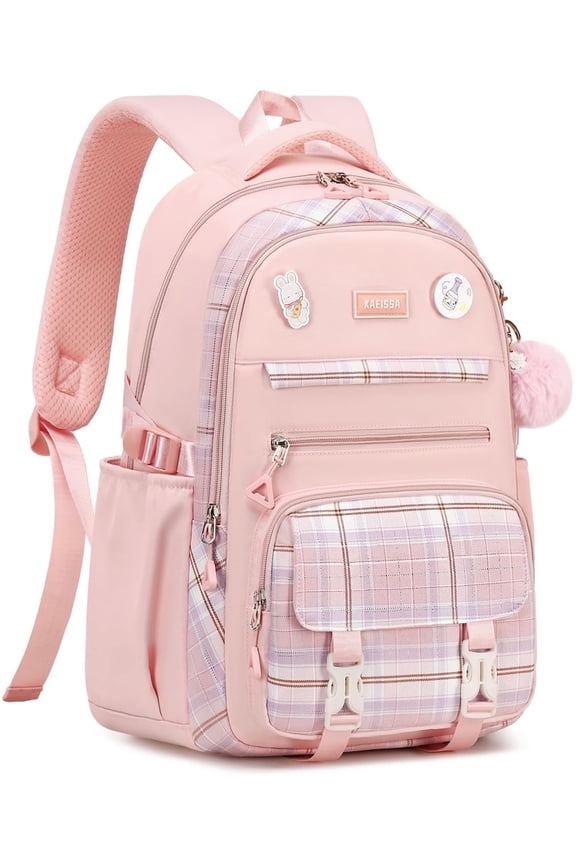 Soda Candy Backpacks for School Kawaii Backpacks Multiple Pockets School Book Bags for School, Age 6-14, Purple