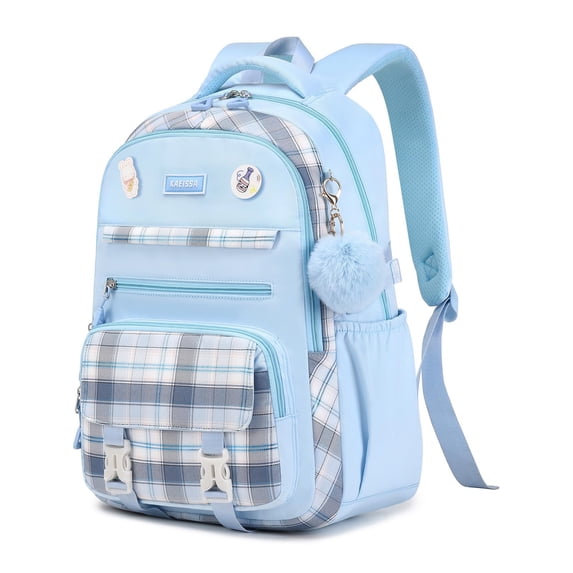 Soda Candy Backpacks for School Kawaii Large Bookbag with Multiple Compartments Lightweight Casual Daypack for High School College, Blue