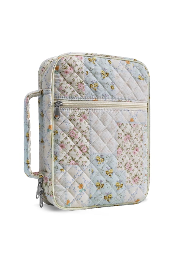 Bible Cover Case for Women Large Bible Tote Bags Organizer Quilted Carrying Case for Girls, Bible Study Supplies Accessories Christian Gifts for Women