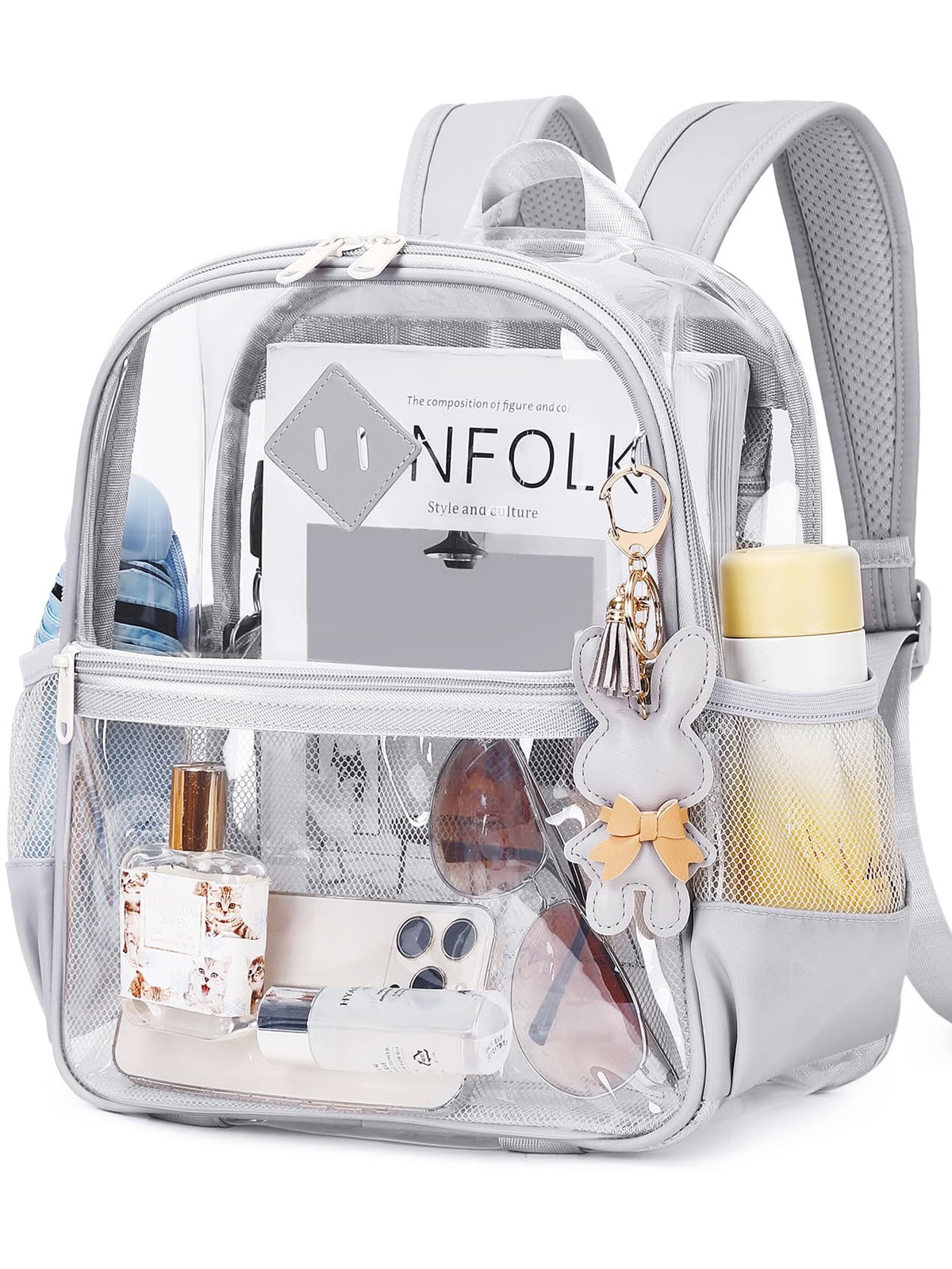 3263 Clear Backpack for Stadium Events Small Clear Bag with Front Pocket Trail maker Clear Backpack With Reinforced Straps & Front  main image 2