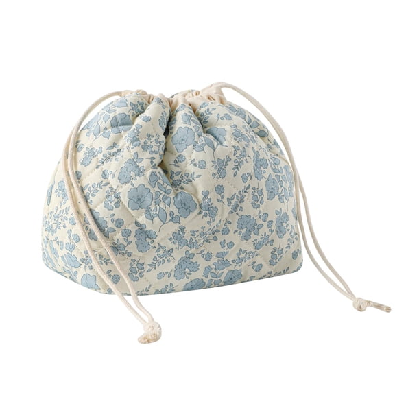 Soda Candy Makeup Bag Cotton Quilted Drawstring Cosmetic Bag with Canvas Coquette Aesthetic Cute Travel Toiletry Bag Travel Make Up Organizer Bag Drawstring Gift Bag for Women