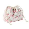 thumbnail image 1 of Soda Candy Makeup Bag Cotton Quilted Drawstring Cosmetic Bag with Canvas Coquette Aesthetic Cute Travel Toiletry Bag Travel Make Up Organizer Bag Drawstring Gift Bag for Women, 1 of 10