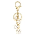 thumbnail image 1 of Soda Candy Initial Keychain Flower Keyring for Key Cute Letter Bag Charms for Handbag Backpack, White, M, 1 of 6