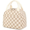 thumbnail interactive-video image 1 of Soda Candy Lunch Bag for Women Men Cute Corduroy Lunch Tote Bags Reusable Insulated Lunch Box Large Capacity Reusable Insulated Cooler for Work Picnic School Travel , Corduroy Checkered Brown, 1 of 9