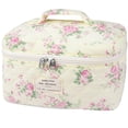thumbnail image 1 of Soda Candy Large Makeup Bag Cotton Cosmetic Bags for Travel Cute Floral Coquette Aesthetic Toiletry Bag for Women, 1 of 7