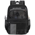 thumbnail image 1 of Soda Candy Mesh Backpack Heavy Duty See Through School Backpacks Transparent Bookbag Semi-Transparent Net Book Bags for Swimming, Beach, Sports, Work, Travel, Black, 1 of 7
