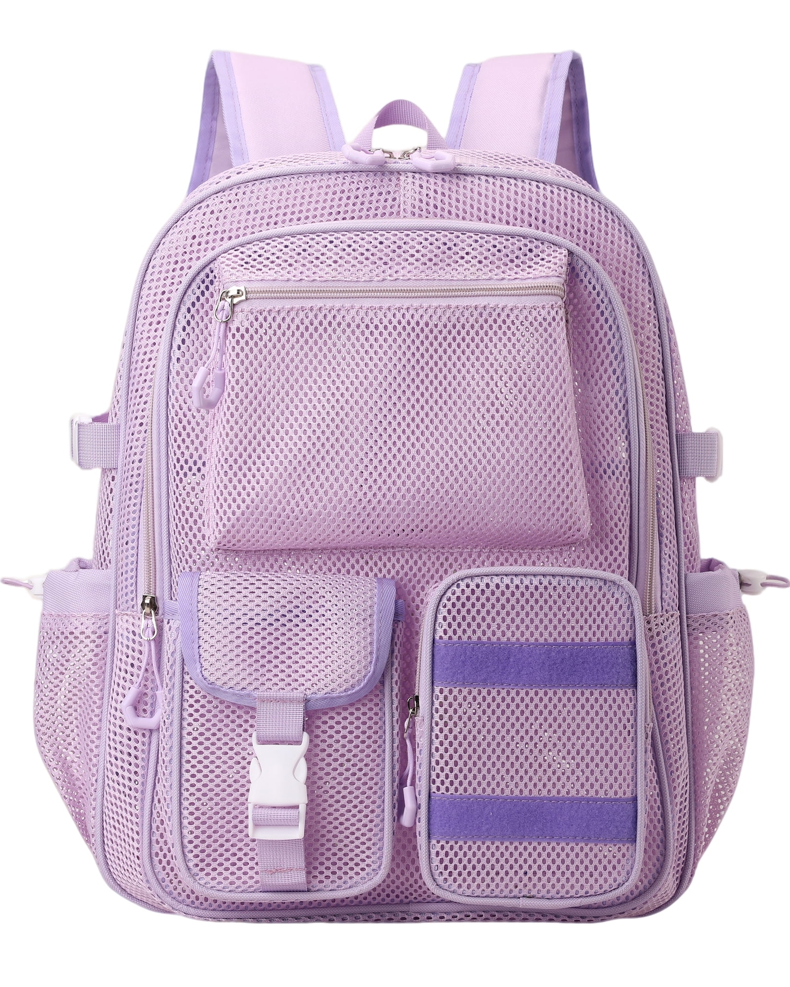 Soda Candy Heavy Duty Mesh Backpack See Through School Bookbag for School Swim Beach Travel