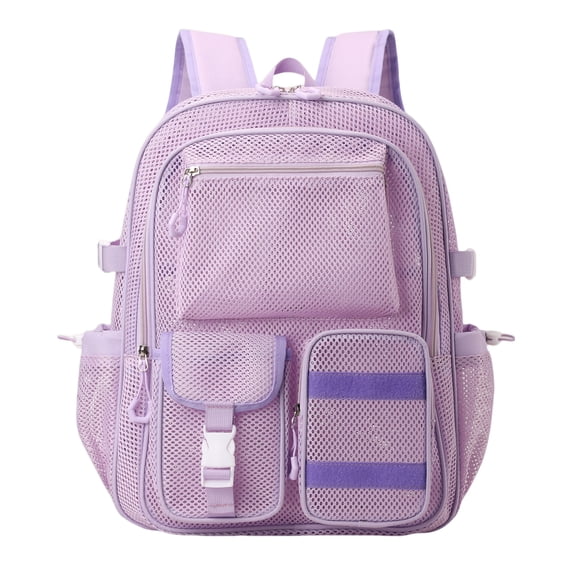 Soda Candy Heavy Duty Mesh Backpack See Through School Bookbag for School Swim Beach Travel