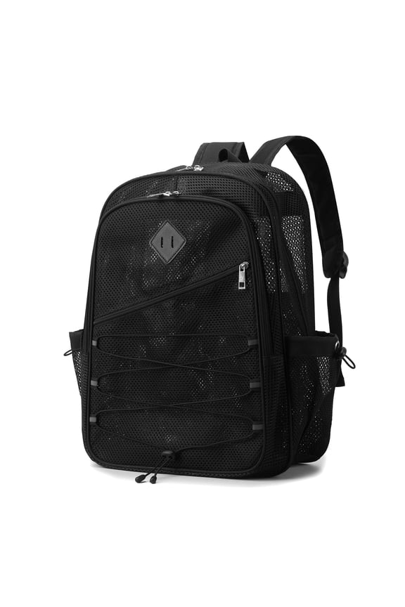 Mesh Backpack Heavy Duty Breathable Lightweight See Through Backpack for School, Beach, Swim, Sports, Travel
