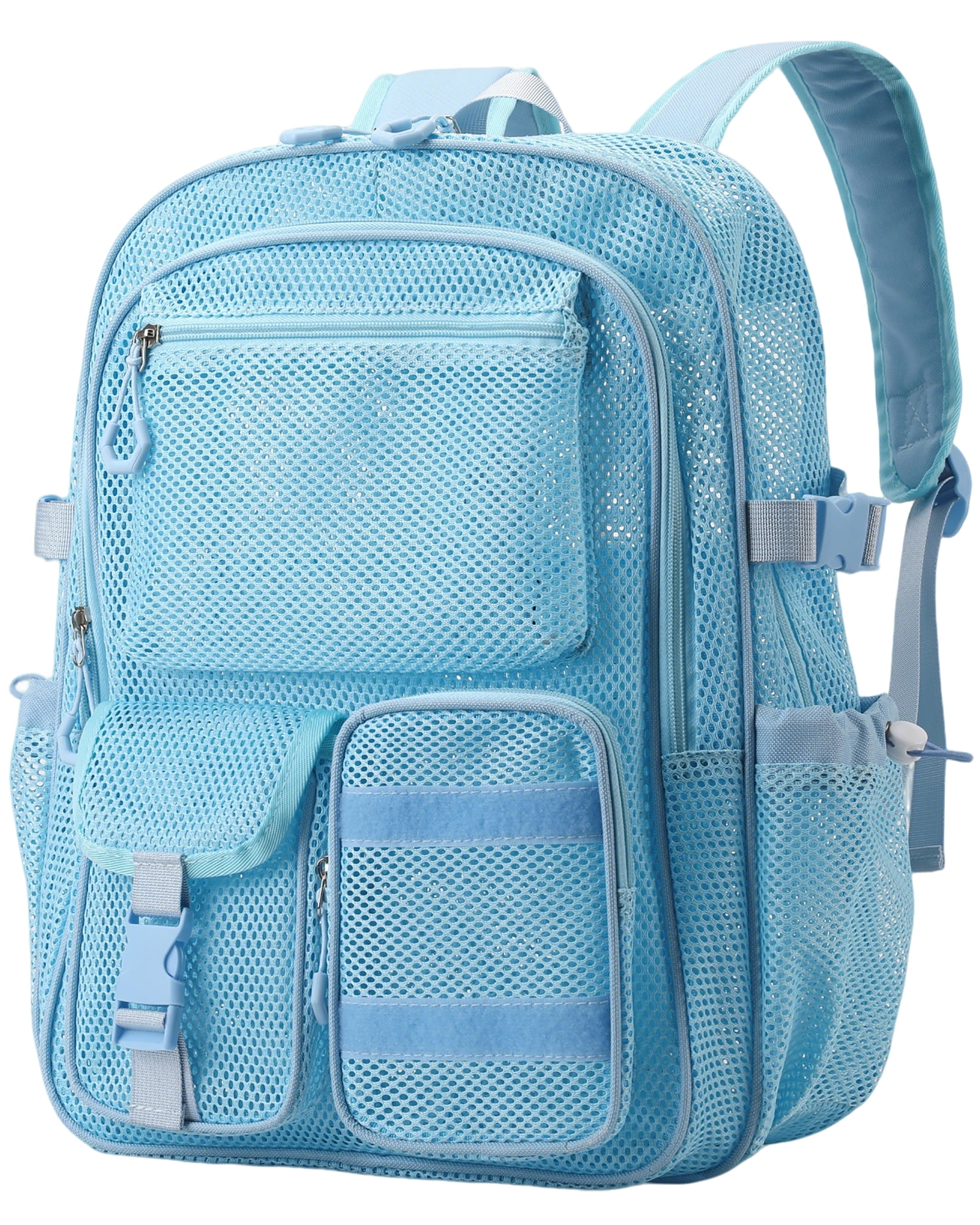 Soda Candy Heavy Duty Mesh Backpack See Through School Bookbag for School Swim Beach Travel