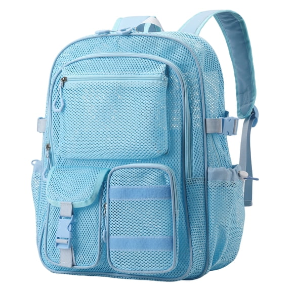 Soda Candy Heavy Duty Mesh Backpack See Through School Bookbag for School Swim Beach Travel