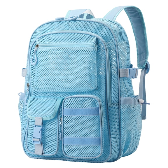 Soda Candy Heavy Duty Mesh Backpack See Through School Bookbag for School Swim Beach Travel
