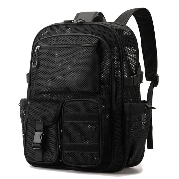 Soda Candy Heavy Duty Mesh Backpack See Through School Bookbag for School Swim Beach Travel