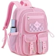 thumbnail image 1 of Soda Candy Mesh Backpacks for School Heavy Duty See Through Net Bookbag Semi-Transparent Net Back Pack for Beach, Work, Pink, 1 of 8