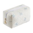 thumbnail image 1 of Soda Candy Quilted Makeup Bag Travel Toiletry Bag for Women Cute Floral Flowers Cosmetic Bag Cotton Makeup Pouch Zipper Portable Storage Small Travel Bag Pencil Bag, 1 of 8