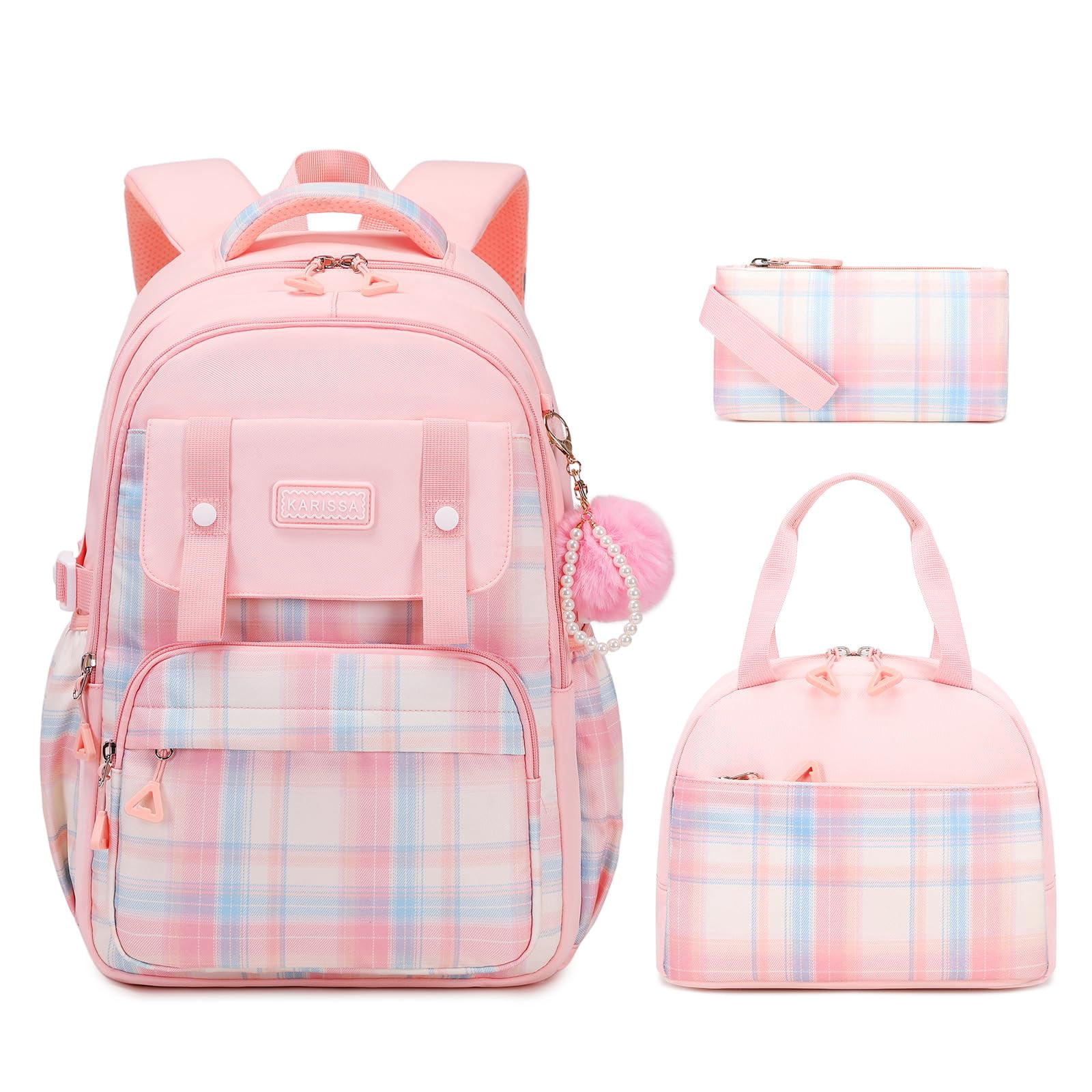 Soda Candy 3 Pcs Girls Backpack Set with Lunch Bag Pencil Case ...