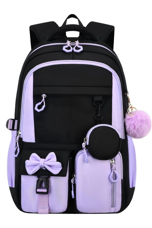 School Backpack for Girls Boys Large Kids Bookbag with Multiple Pockets Lightweight Water Resistant Daypack for Elementary Middle College