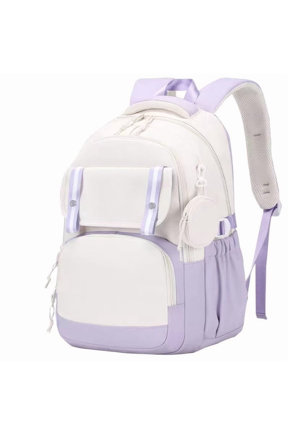 Backpack for School Lightweight Water Resistant Large College Bookbag with Breathable Padded Shoulder Straps and Coin Purse