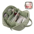 thumbnail image 1 of Soda Candy Travel Makeup Bags for Women 180° Wide-Open Puffer Toiletry Bag Set 2Pcs Large Water Resistant Cosmetic Bag, Travel Essentials for Toiletries Accessories Storage, Green, 1 of 8