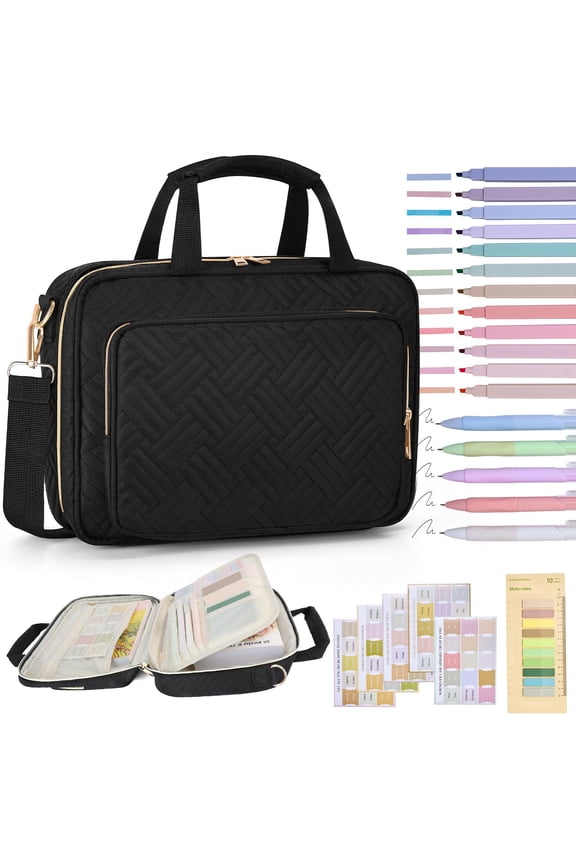 Bible Cover Case for Women Large Bible Bag Bible Study Supplies Church Camp Essentials Christian Gifts for Women Journaling Kit Quilted Bible Book Sleeve