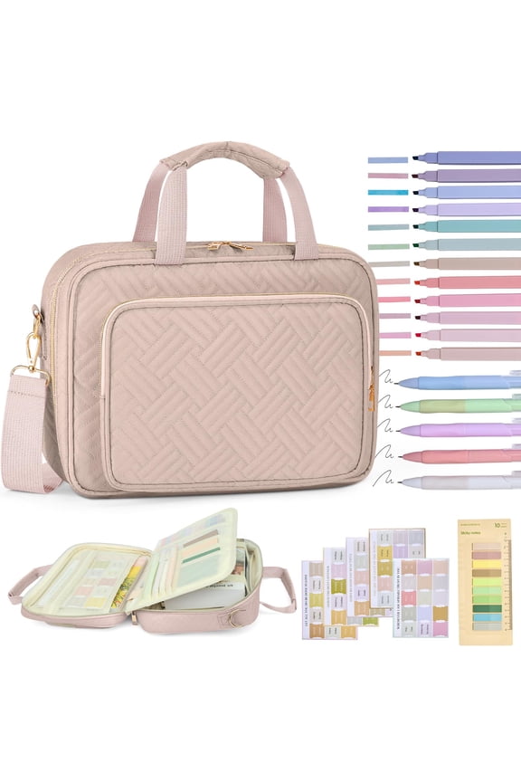 Bible Cover Case for Women Large Bible Bag Bible Study Supplies Church Camp Essentials Christian Gifts for Women Journaling Kit Quilted Bible Book Sleeve