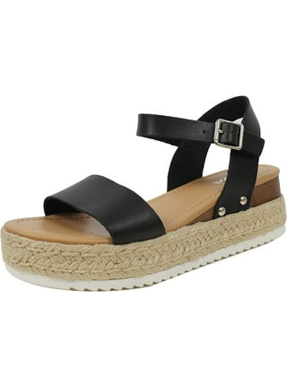 Soda FIESTA-FD Espadrille Ankle Strap Wedges