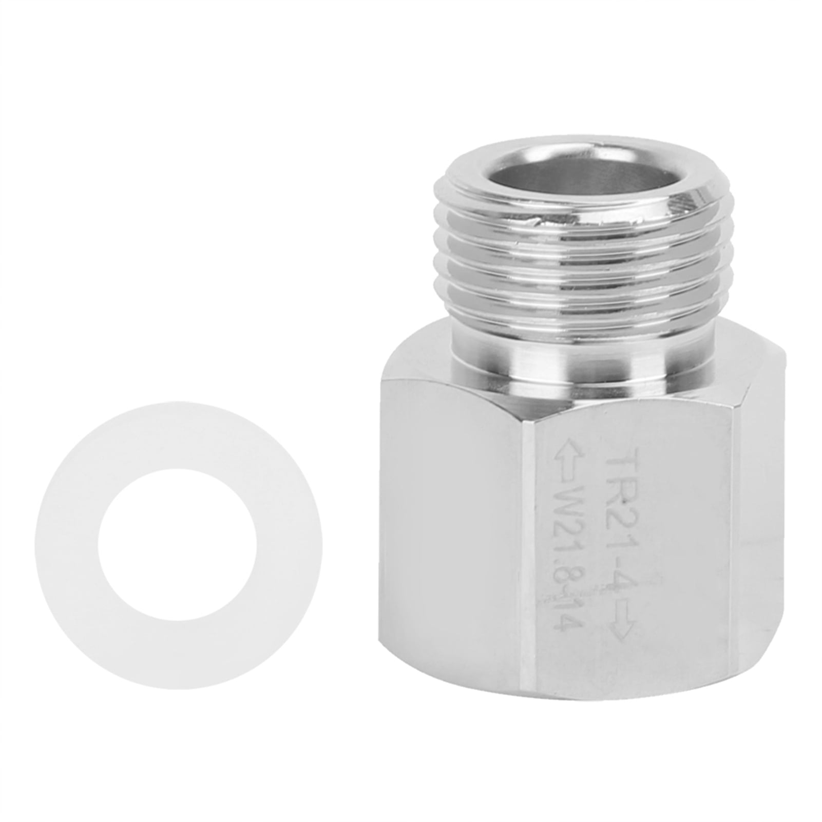Adaptateur T21-4 Vers W21.8-14 Pour Bouteille CO2 SodaStream - En Aluminium Argenté - Compatible Modèles Standard