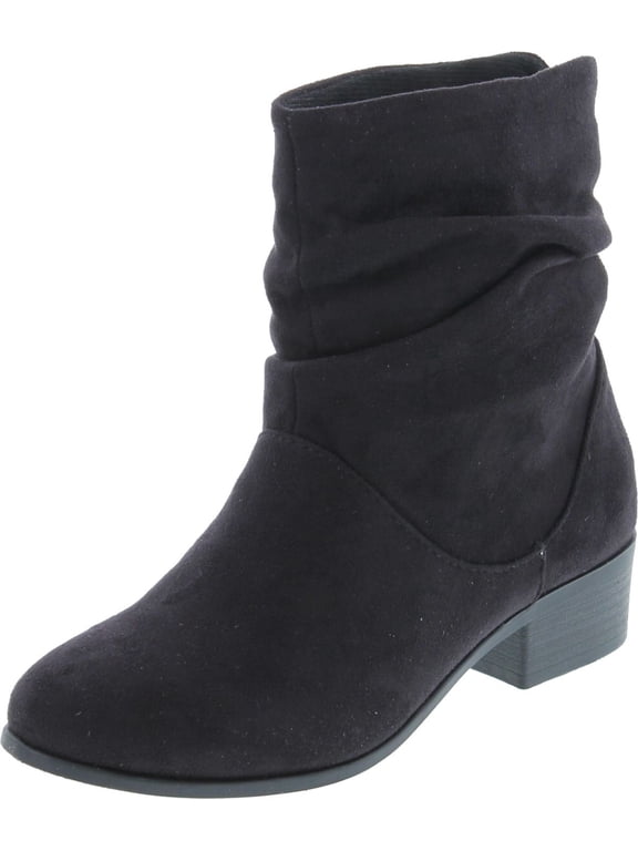 Energy Women's Slouchy Pull On Low Block Heel Ankle Booties