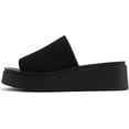 thumbnail image 1 of Soda Farley Women Open Square Toe Elastic Upper Platform Slide Sandal, 1 of 5