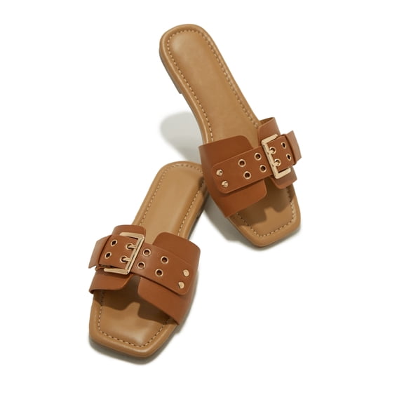 Soda Flat Adjustable Strap Sandal