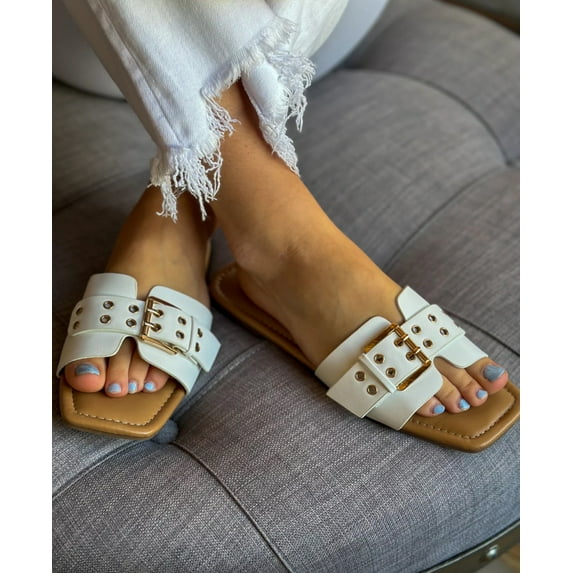 Soda Flat Adjustable Strap Sandal
