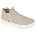 thumbnail image 1 of Soda Flat Women Chelsea Shoes Slip On Canvas Casual High Top Hidden Platform Sneakers White Sole Flatform Cushion Foam WOODS-S Natural Beige 6, 1 of 3