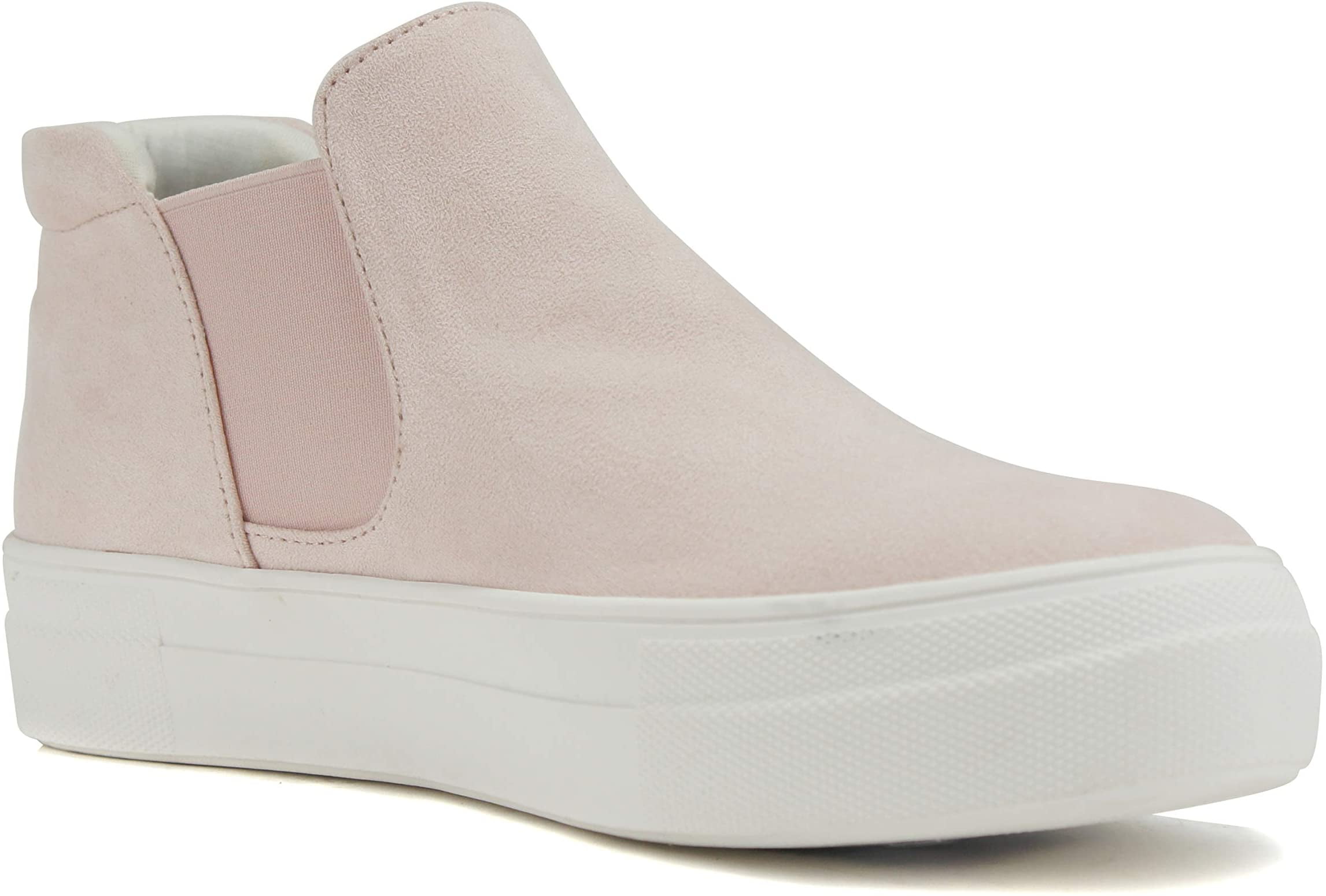 Soda Women's Chelsea Canvas Sneakers - Platform Foam Cushion, 1.25 Inch Rise