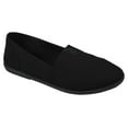thumbnail image 1 of Soda Flat Women Shoes Linen Canvas Slip On Loafers Memory Foam Gel Insoles OBJI-S All Black 5.5, 1 of 2